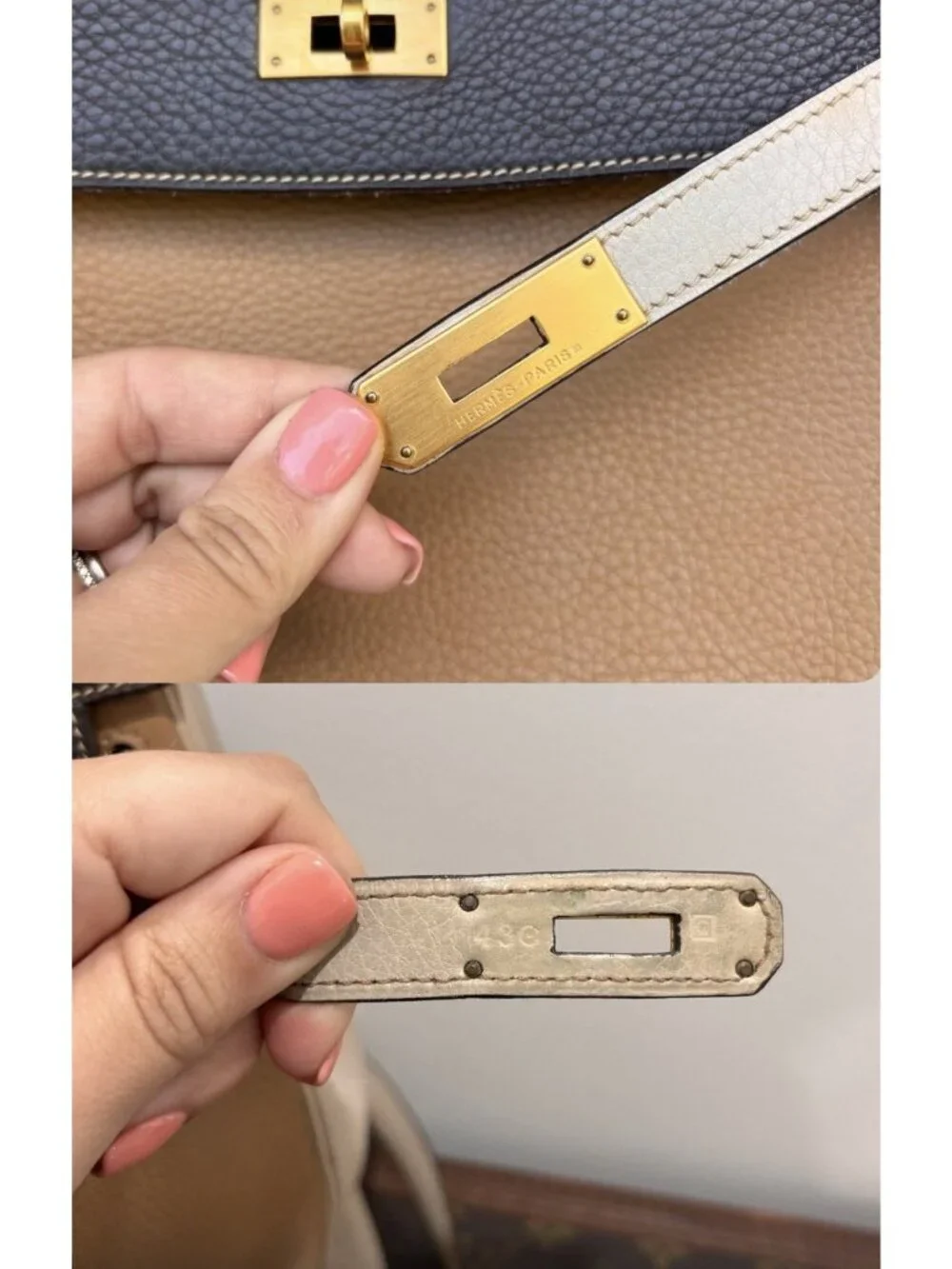 Authentic Limited Edition Hermes Tricolore Taurillon Clemence Kelly 32 Retourne - Picture 5 of 13